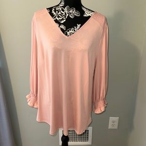 🧡🍁🧡 blush blouse by Adrianna Papell NWT 1x